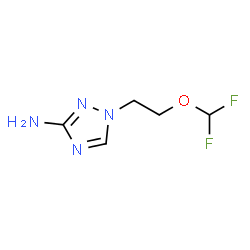 ChemSpider 2D Image | 1-[2-(Difluoromethoxy)ethyl]-1H-1,2,4-triazol-3-amine | C5H8F2N4O