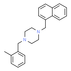 ChemSpider 2D Image | 1-(2-Methylbenzyl)-4-(1-naphthylmethyl)piperazine | C23H26N2