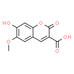 ChemSpider 2D Image | 7-Hydroxy-6-methoxy-2-oxo-2H-chromene-3-carboxylic acid | C11H8O6