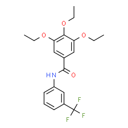 ChemSpider 2D Image | 3,4,5-Triethoxy-N-[3-(trifluoromethyl)phenyl]benzamide | C20H22F3NO4
