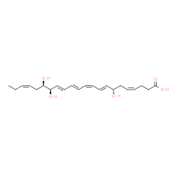 ChemSpider 2D Image | (4Z,7S,8E,10Z,12E,14E,16R,17R,19Z)-7,16,17-Trihydroxy-4,8,10,12,14,19-docosahexaenoic acid | C22H32O5