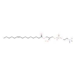 ChemSpider 2D Image | (2R)-2-Hydroxy-3-[(9Z)-9-pentadecenoyloxy]propyl 2-(trimethylammonio)ethyl phosphate | C23H46NO7P