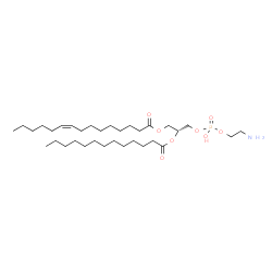 ChemSpider 2D Image | (2R)-3-{[(2-Aminoethoxy)(hydroxy)phosphoryl]oxy}-2-(tridecanoyloxy)propyl (9Z)-9-pentadecenoate | C33H64NO8P