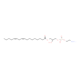 ChemSpider 2D Image | (2R)-3-{[(2-Aminoethoxy)(hydroxy)phosphoryl]oxy}-2-hydroxypropyl (9Z,12Z)-9,12-heptadecadienoate | C22H42NO7P