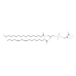 ChemSpider 2D Image | O-{[(2R)-2-[(9Z,12Z)-9,12-Heptadecadienoyloxy]-3-(heptadecanoyloxy)propoxy](hydroxy)phosphoryl}-L-serine | C40H74NO10P