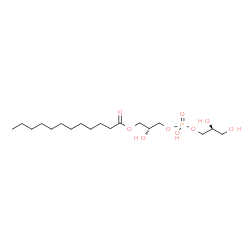 ChemSpider 2D Image | (2R)-3-({[(2S)-2,3-Dihydroxypropoxy](hydroxy)phosphoryl}oxy)-2-hydroxypropyl laurate | C18H37O9P