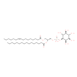 ChemSpider 2D Image | (2R)-3-[(Hydroxy{[(1S,2R,3R,4S,5S,6R)-2,3,4,5,6-pentahydroxycyclohexyl]oxy}phosphoryl)oxy]-2-(palmitoyloxy)propyl (9Z)-9-hexadecenoate | C41H77O13P