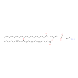ChemSpider 2D Image | (21R)-27-Amino-24-hydroxy-24-oxido-18-oxo-19,23,25-trioxa-24lambda~5~-phosphaheptacosan-21-yl (5Z,8Z,10E,12S,14Z)-12-hydroxy-5,8,10,14-icosatetraenoate | C43H78NO9P