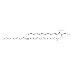 ChemSpider 2D Image | (11Z)-N-[(2S,3R,4E)-1,3-Dihydroxy-4-tetradecen-2-yl]-11-icosenamide | C34H65NO3