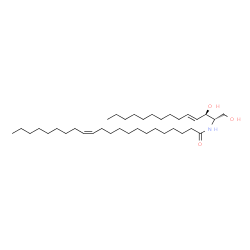 ChemSpider 2D Image | (13Z)-N-[(2S,3R,4E)-1,3-Dihydroxy-4-tetradecen-2-yl]-13-docosenamide | C36H69NO3