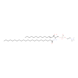 ChemSpider 2D Image | (2S,3R,4E)-3-Hydroxy-2-(tricosanoylamino)-4-hexadecen-1-yl 2-(trimethylammonio)ethyl phosphate | C44H89N2O6P