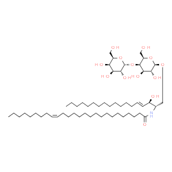 ChemSpider 2D Image | (17Z)-N-[(2S,3R,4E)-1-{[4-O-(alpha-D-Galactopyranosyl)-beta-D-galactopyranosyl]oxy}-3-hydroxy-4-octadecen-2-yl]-17-hexacosenamide | C56H105NO13