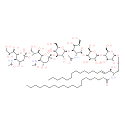 ChemSpider 2D Image | (2S,3R,4E)-3-Hydroxy-2-(icosanoylamino)-4-octadecen-1-yl (6R)-5-acetamido-6-[(1S,2R)-2-({(6R)-5-acetamido-3,5-dideoxy-6-[(1R,2R)-1,2,3-trihydroxypropyl]-beta-L-threo-hex-2-ulopyranonosyl}oxy)-1,3-dihy
droxypropyl]-3,5-dideoxy-beta-L-threo-hex-2-ulopyranonosyl-(2->3)-beta-D-galactopyranosyl-(1->3)-2-acetamido-2-deoxy-beta-D-galactopyranosyl-(1->4)-beta-D-galactopyranosyl-(1->4)-beta-D-glucopyranosid
e | C86H152N4O39