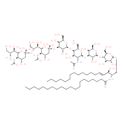 ChemSpider 2D Image | (2S,3R,4E)-3-Hydroxy-2-(icosanoylamino)-4-octadecen-1-yl (6R)-5-acetamido-6-[(1S,2R)-2-({(6R)-5-acetamido-3,5-dideoxy-6-[(1R,2R)-1,2,3-trihydroxypropyl]-beta-L-threo-hex-2-ulopyranonosyl}oxy)-1,3-dihy
droxypropyl]-3,5-dideoxy-beta-L-threo-hex-2-ulopyranonosyl-(2->3)-beta-D-galactopyranosyl-(1->4)-2-acetamido-2-deoxy-beta-D-galactopyranosyl-(1->3)-beta-D-galactopyranosyl-(1->4)-beta-D-glucopyranosid
e | C86H152N4O39