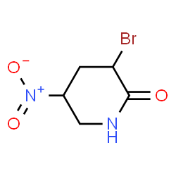 ChemSpider 2D Image | 3-Bromo-5-nitro-2-piperidinone | C5H7BrN2O3