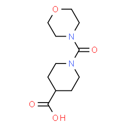 ChemSpider 2D Image | 1-(4-Morpholinylcarbonyl)-4-piperidinecarboxylic acid | C11H18N2O4