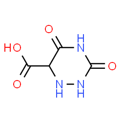ChemSpider 2D Image | 3,5-Dioxo-1,2,4-triazinane-6-carboxylic acid | C4H5N3O4