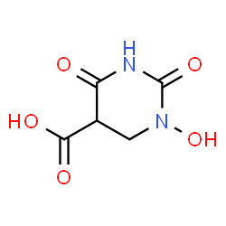 ChemSpider 2D Image | 1-Hydroxy-2,4-dioxohexahydro-5-pyrimidinecarboxylic acid | C5H6N2O5
