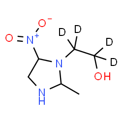 ChemSpider 2D Image | 2-(2-Methyl-5-nitro-1-imidazolidinyl)(~2~H_4_)ethanol | C6H9D4N3O3