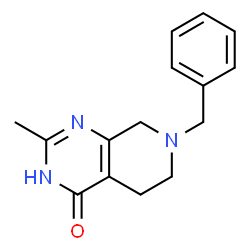 ChemSpider 2D Image | 7-Benzyl-2-methyl-5,6,7,8-tetrahydropyrido[3,4-d]pyrimidin-4(1H)-one | C15H17N3O