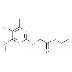 ChemSpider 2D Image | Ethyl [(5-chloro-4-methoxy-6-methyl-2-pyrimidinyl)oxy]acetate | C10H13ClN2O4