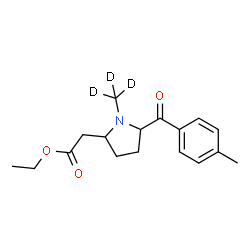 ChemSpider 2D Image | Ethyl [1-(~2~H_3_)methyl-5-(4-methylbenzoyl)-2-pyrrolidinyl]acetate | C17H20D3NO3