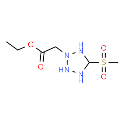ChemSpider 2D Image | Ethyl [5-(methylsulfonyl)-2-tetrazolidinyl]acetate | C6H14N4O4S
