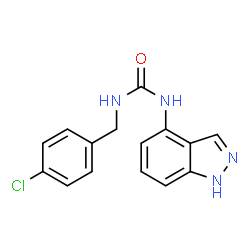 ChemSpider 2D Image | 1-(4-Chlorobenzyl)-3-(1H-indazol-4-yl)urea | C15H13ClN4O