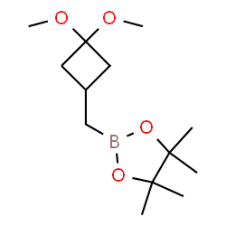 ChemSpider 2D Image | 2-[(3,3-Dimethoxycyclobutyl)methyl]-4,4,5,5-tetramethyl-1,3,2-dioxaborolane | C13H25BO4
