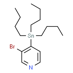 ChemSpider 2D Image | 3-Bromo-4-(tributylstannyl)pyridine | C17H30BrNSn
