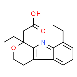 ChemSpider 2D Image | 2-(1,8-diethyl-3,4,6,9-tetrahydropyrano[3,4-b]indol-1-yl)acetic acid | C17H22NO3