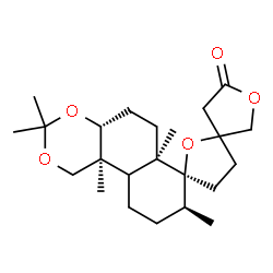 ChemSpider 2D Image | (4a''R,5'S,6a''R,8''S,10b''S)-3'',3'',6a'',8'',10b''-Pentamethyldodecahydrodispiro[furan-3,2'-furan-5',7''-naphtho[2,1-d][1,3]dioxin]-5(4H)-one | C23H36O5