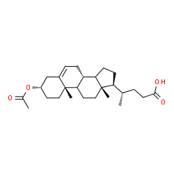 ChemSpider 2D Image | (3beta,8alpha,9xi,10alpha,13alpha,14xi,17alpha,20S)-3-Acetoxychol-5-en-24-oic acid | C26H40O4