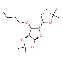 ChemSpider 2D Image | (3aS,5S,6R,6aS)-6-Butoxy-5-[(4R)-2,2-dimethyl-1,3-dioxolan-4-yl]-2,2-dimethyltetrahydrofuro[2,3-d][1,3]dioxole (non-preferred name) | C16H28O6