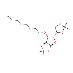 ChemSpider 2D Image | (3aS,5S,6R,6aS)-5-[(4R)-2,2-Dimethyl-1,3-dioxolan-4-yl]-2,2-dimethyl-6-(nonyloxy)tetrahydrofuro[2,3-d][1,3]dioxole (non-preferred name) | C21H38O6