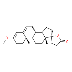 ChemSpider 2D Image | (8S,10S,13R,17S)-3-Methoxy-10,13-dimethyl-1,2,3',4',7,8,9,10,11,12,13,14,15,16-tetradecahydro-5'H-spiro[cyclopenta[a]phenanthrene-17,2'-furan]-5'-one | C23H32O3