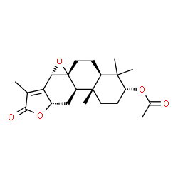 ChemSpider 2D Image | (3alpha,8alpha,12alpha,14alpha)-16-Oxo-8,14:12,16-diepoxyabiet-13(15)-en-3-yl acetate | C22H30O5