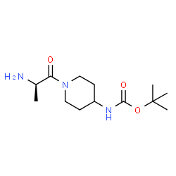 ChemSpider 2D Image | 2-Methyl-2-propanyl [1-(D-alanyl)-4-piperidinyl]carbamate | C13H25N3O3