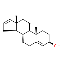 ChemSpider 2D Image | (3alpha,8alpha,9beta,10alpha,13alpha,14beta)-Androsta-4,16-dien-3-ol | C19H28O