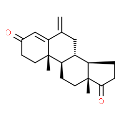 ChemSpider 2D Image | (8alpha,9beta,10alpha,13alpha,14beta)-6-Methyleneandrost-4-ene-3,17-dione | C20H26O2