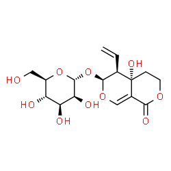 ChemSpider 2D Image | (4aS,5S,6S)-4a-Hydroxy-1-oxo-5-vinyl-4,4a,5,6-tetrahydro-1H,3H-pyrano[3,4-c]pyran-6-yl alpha-D-mannopyranoside | C16H22O10