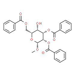 ChemSpider 2D Image | Methyl 2,3,6-tri-O-benzoyl-beta-D-talopyranoside | C28H26O9