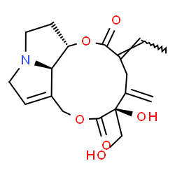 ChemSpider 2D Image | (7beta,15E)-12,18-Dihydroxy-13,19-didehydrosenecionan-11,16-dione | C18H23NO6
