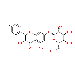 ChemSpider 2D Image | 3,5-Dihydroxy-2-(4-hydroxyphenyl)-4-oxo-4H-chromen-7-yl alpha-L-altropyranoside | C21H20O11