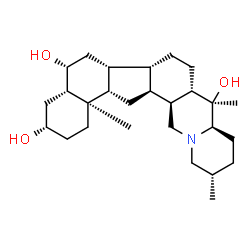 ChemSpider 2D Image | (3beta,5alpha,6beta,8alpha,12beta,20beta,22beta)-Cevane-3,6,20-triol | C27H45NO3