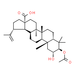 ChemSpider 2D Image | (2alpha,3beta,5beta,13alpha,17alpha)-3-Acetoxy-2-hydroxylup-20(29)-en-28-oic acid | C32H50O5
