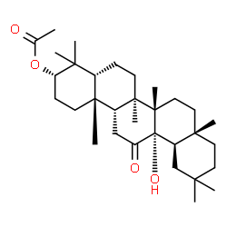 ChemSpider 2D Image | (3beta,10alpha,17alpha)-13-Hydroxy-12-oxooleanan-3-yl acetate | C32H52O4