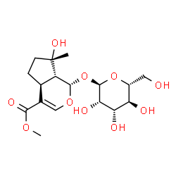 ChemSpider 2D Image | Methyl (1S,4aS,7S,7aR)-7-hydroxy-1-(alpha-D-mannopyranosyloxy)-7-methyl-1,4a,5,6,7,7a-hexahydrocyclopenta[c]pyran-4-carboxylate | C17H26O10