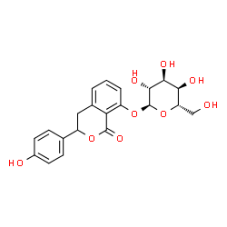 ChemSpider 2D Image | 3-(4-Hydroxyphenyl)-1-oxo-3,4-dihydro-1H-isochromen-8-yl alpha-L-altropyranoside | C21H22O9