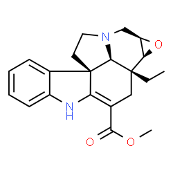 ChemSpider 2D Image | Methyl (6beta,7beta,12beta,19alpha)-2,3-didehydro-6,7-epoxyaspidospermidine-3-carboxylate | C21H24N2O3